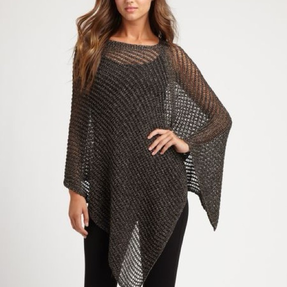 Eileen Fisher Accessories - Eileen Fisher metallic bronze poncho